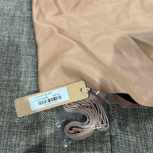 Skims Faux Leather Tube Top - Picture 9 of 10